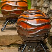Zaer Ltd International Pre-Order: Set of 3 Assorted Ceramic Globe Tabletop Accents "Florence" ZR083902-SET View 5
