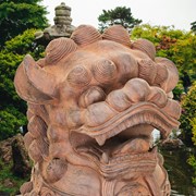 Zaer Ltd. International Set of 2 Magnesium Foo Dog Statues in Antique Rust "Gan & An" ZR617270-RSS View 5