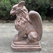 Zaer Ltd International Set of 2 Magnesium Griffin Statues in Antique Rust "Peter & Lois" ZR619280-RSS View 5
