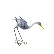 Zaer Ltd International Pre-Order: Set/4 Assorted Great Blue Heron Metal Garden Figurines "Stony Island" ZR241180-SET View 5