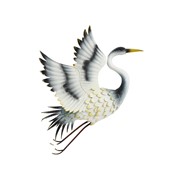 Zaer Ltd International Pre-Order: Set of 4 Asst Elegant Whooping Crane Wall Decorations "Port Aransas" ZR241200-SET View 5