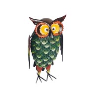 Zaer Ltd International Pre-Order: Set of 6 Assorted Hand-Painted Metal Owl Figurines ZR241240-SET View 5