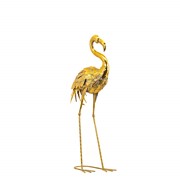 Zaer Ltd International Pre-Order: Set of 4 Assorted Metallic Gold Flamingo Garden Figurines ZR233089-SET View 5