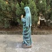 Zaer Ltd International Pre-Order: 36" Tall Mother Mary with Sacred Heart Statue in Antique Bronze ZR551136-BZ View 5