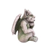 Zaer Ltd International Pre-Order: 16" Tall Sitting Gargoyle with Wings in Antique Rust ZR618916-RS View 5