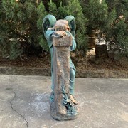 Zaer Ltd International Pre-Order: 34" Tall Mourning Angel Statue with Pedestal in Antique Bronze ZR341534-BZ View 5