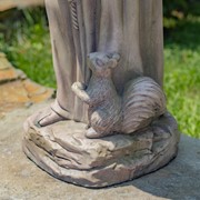 Zaer Ltd International 36" Tall Standing Saint Francis Statue & Birdbath in Antique Grey ZR540036-GY View 5