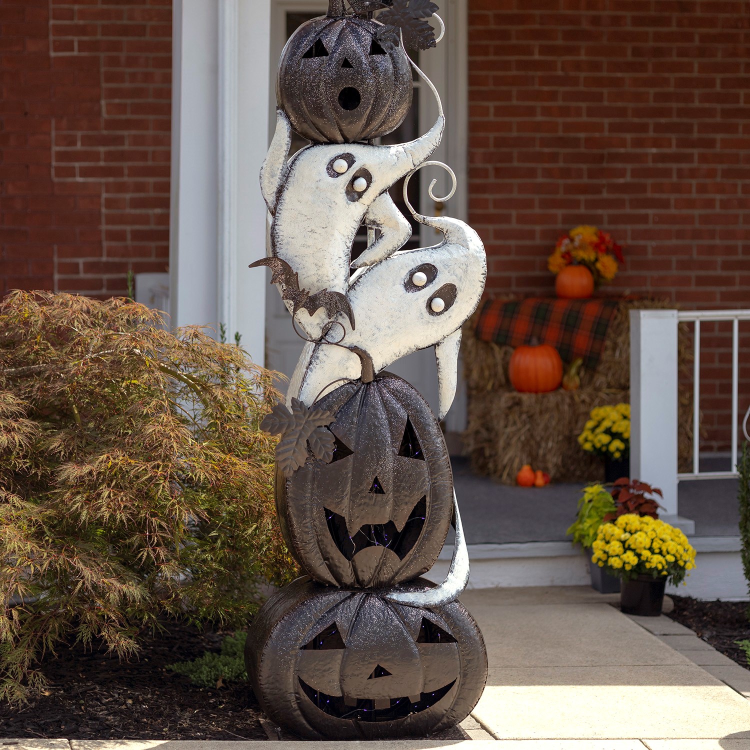 9.4ft. Tall Large Iron Spooky Halloween Cemetery Arch with