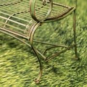 Zaer Ltd. International Pre-Order: "Stephania" Victorian-Style Iron Garden Bench in Antique Green ZR090517-GR View 6