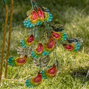 Zaer Ltd. International Pre-Order: Set of 2 35" Tall Standing Colorful Iron Peacocks ZR140220-SET View 6