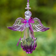 Zaer Ltd International Hanging Purple Acrylic Angel Ornaments in 6 Assorted Styles ZR503615 View 6