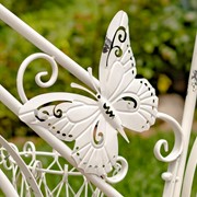 Zaer Ltd International Pre-Order: 37.5"T Iron Butterfly Bicycle Plant Stand with 5 Baskets "Mariposa" ZR367701-AW View 6