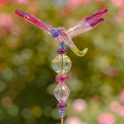 Zaer Ltd International 22" Tall Five Tone Acrylic Dragonfly Pot Stakes in 6 Assorted Color Variations ZR203216-SET View 6