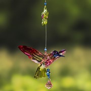 Zaer Ltd International Five Tone Acrylic Hummingbirds with Flowers in 6 Assorted Color Variations ZR505516-SET View 6