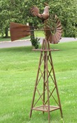 Zaer Ltd International 8ft. Tall Large Iron Windmill Stand with Rooster "Oscar" ZR158195 View 6