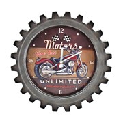 Zaer Ltd. International Set of 6 Vintage Style Motorcycle Gear-Shaped Iron Wall Clocks VA612417 View 6