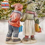 Zaer Ltd International Set of 2 "First Kiss" Standing Christmas Tushkas with Gifts ZR117614-SET View 6