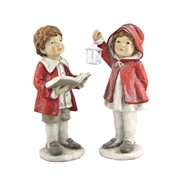 Zaer Ltd International Set of 2 Christmas Tushkas in Red Cloaks with Book & Lantern ZR117605 View 6