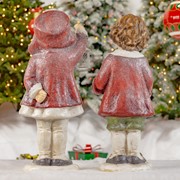 Zaer Ltd International Set of 2 Christmas Tushkas in Red Cloaks with Book & Lantern ZR117605 View 6