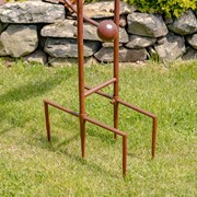 Zaer Ltd International 76" Tall Large Iron Rocking Owl with Moving Wings Garden Stake in Rust "Winslow" ZR156006-RS View 6