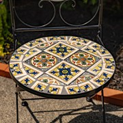 Zaer Ltd International Pre-Order: "Boston" Three-Piece Mosaic Bistro Set ZR165125-6-SET View 6