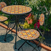 Zaer Ltd International "Barcelona" Mosaic Bistro Set ZR165121-2-SET View 6