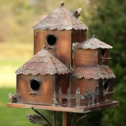Zaer Ltd International Pre-Order: 73.75"T Country Style MultiHome Iron Birdhouse Stake "Plumsteadville" ZR182431 View 6