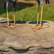 Zaer Ltd International Pre-Order: 20.25" Tall Set of 2 Painted Iron Blue Crane Figurines ZR801001-SET View 6