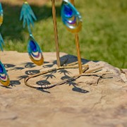 Zaer Ltd International Pre-Order: 34" Tall Set of 2 Metallic Iron Peacock Outdoor Figurines ZR801005-SET View 6