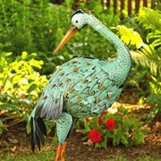 Zaer Ltd International Set of 6 Assorted Style Blue Crane Metal Yard Figurines ZR801808-SET View 6