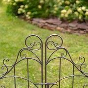 Zaer Ltd International "Stephania" 8ft. Tall Garden Gate Arch with Side Shelves in Copper-Brown ZR180830-CB View 6