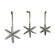 Zaer Ltd International Pre-Order: Set of 6 Hanging Galvanized Stars in Assorted Sizes ZR731160-SET View 6