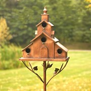 Zaer Ltd International Pre-Order: 78.75" Tall Church Style Large Iron Birdhouse Stake "Dublin" ZR180718 View 6