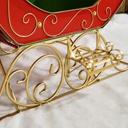 Zaer Ltd. International "Kutaisi" Large Victorian Christmas Sleigh in Red, Green and Gold ZR981109-RG View 6
