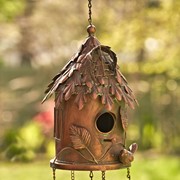 Zaer Ltd International Pre-Order: Antique Copper Hanging Birdhouse Wind Chime "Silo” ZR190557-B View 6