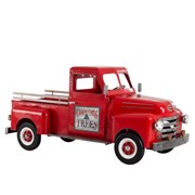 Zaer Ltd. International 9.8ft. Long Large Red Iron "Houston" Truck Decor with LED Headlights ZR190434-RD View 6