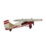 Zaer Ltd. International Metal Model Airplane Decor in Red and Cream RD204155-RD View 6