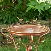 Zaer Ltd. International Shallow Copper Birdfeeder and Tray with Three Leg Stand ZR700690-CP View 6