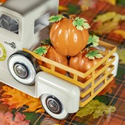 Zaer Ltd. International Small Harvest Pickup Truck with Pumpkins in Antique White ZR160892-AW View 6