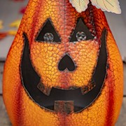Zaer Ltd. International Pre-Order: 29" Tall Large Metal Jack-O-Lantern with Candleholder "Laird Pump" ZR110746 View 6