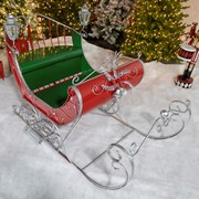 Zaer Ltd. International "Kutaisi" Large Victorian Christmas Sleigh in Red, Green and Silver ZR981109-RS View 6