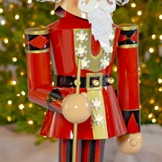 Zaer Ltd. International 61" Tall Large Iron Christmas Nutcracker with Trumpet & LED Light "David" ZR190661 View 6