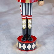 Zaer Ltd. International 61" Tall Iron Christmas Nutcracker with Candy Cane Staff & LED Lights "Harry" ZR190659 View 6