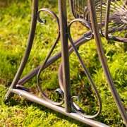 Zaer Ltd International "Oasis" Iron Garden Swing Chair in Antique Bronze ZR160144-BZ View 6