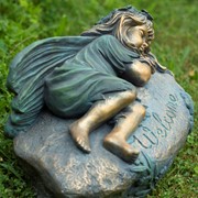 Zaer Ltd. International Pre-Order: 20" Tall Sleeping Fairy Magnesium Garden Statue "Ivy" ZR339217 View 6