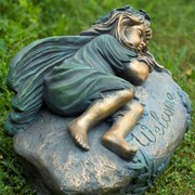 Zaer Ltd. International 20" Tall Magnesium Sleeping Fairy Statue "Ivy" ZR339217 View 6