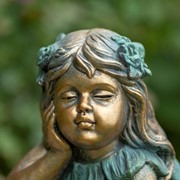 Zaer Ltd International Pre-Order: 20" Tall Fairy Statue Sitting on Flower "Gardenia" ZR229919 View 6
