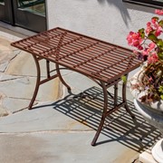 Zaer Ltd. International "Valley Forge" Iron Garden Table in Antique Bronze LS819003-BZ View 6