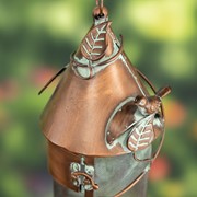 Zaer Ltd. International Hanging Iron Bird Feeder with Antique Copper Finish "Silo" LS213031 View 6