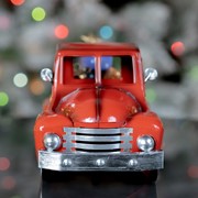 Zaer Ltd International Mini Metal Truck with Christmas Tree and Gifts in Glossy Red ZR362103-RD View 6